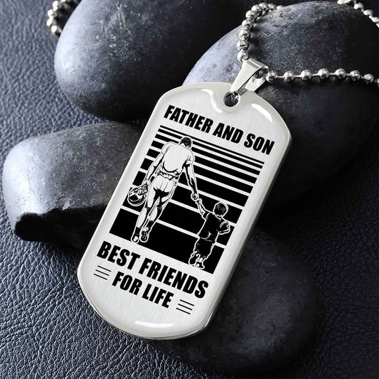 Soldier Military Chain Silver Plated 18K Gold Plated Father And Son Best Friend For Life Gift For Your Son