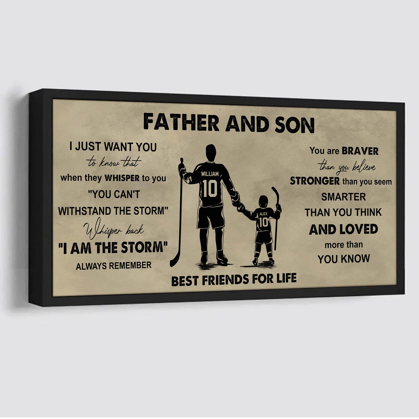Soccer Father And Son Best Friends For Life - I Am The Storm Poster Canvas Gift For Son From Father