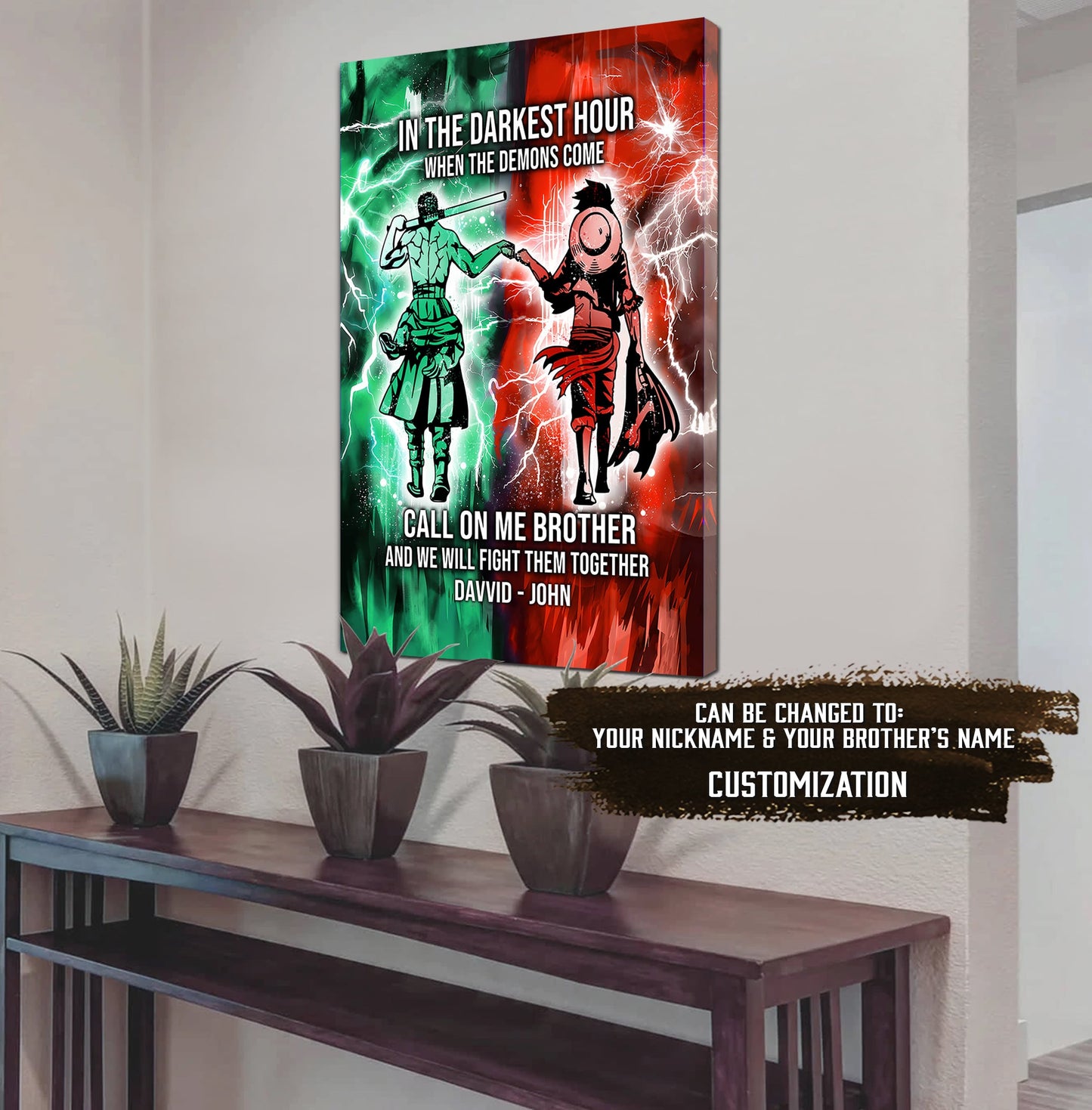 DRB Canvas Wall Art Call On Me Brother And We Will Fight Them Together Gift For Your Friend