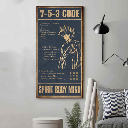 GK 7 5 3 Code New Vertical Poster Canvas Wall Art (Ver2)