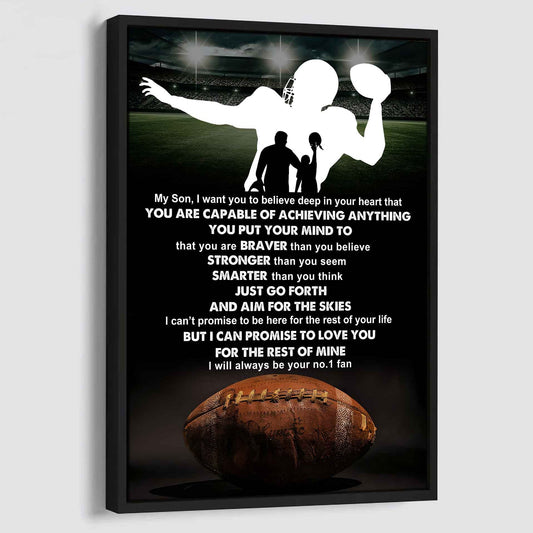 Baseball Poster Canvas Dad To Son - That You Are Braver Than You Believe You Are Capable Of I Will Always Your No 1 Fan