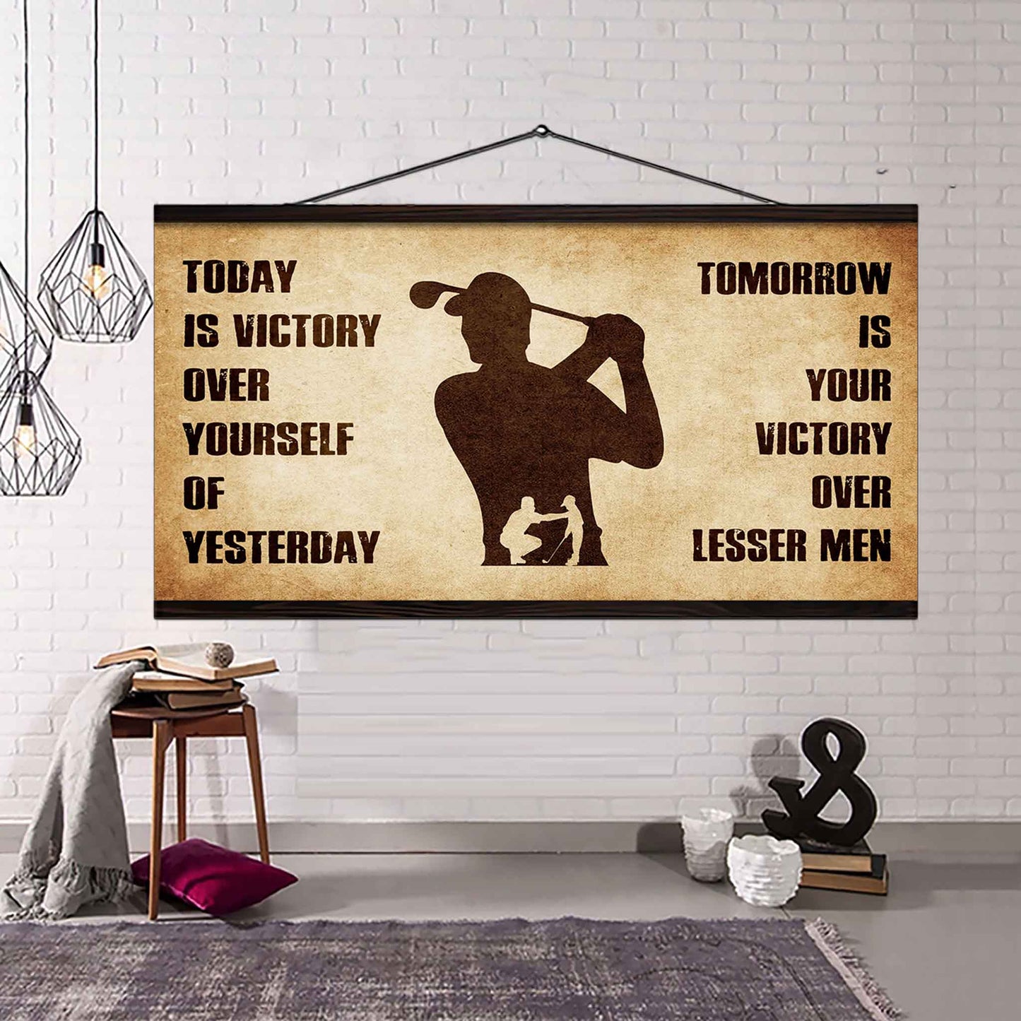 Personalized Soldier Poster Canvas - Today Is Victory Over Yourself Of Yesterday Tomorrow Is Your Victory Over Lesser Men