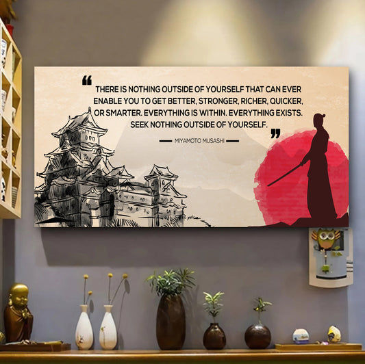 Samurai Poster Canvas-The Book of Five Rings