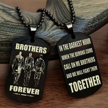 Soldier Personalized Double Sided Dog Tag For My Brother - Call On Me Brother And We Will Fight Them Together Gift For Your Friend