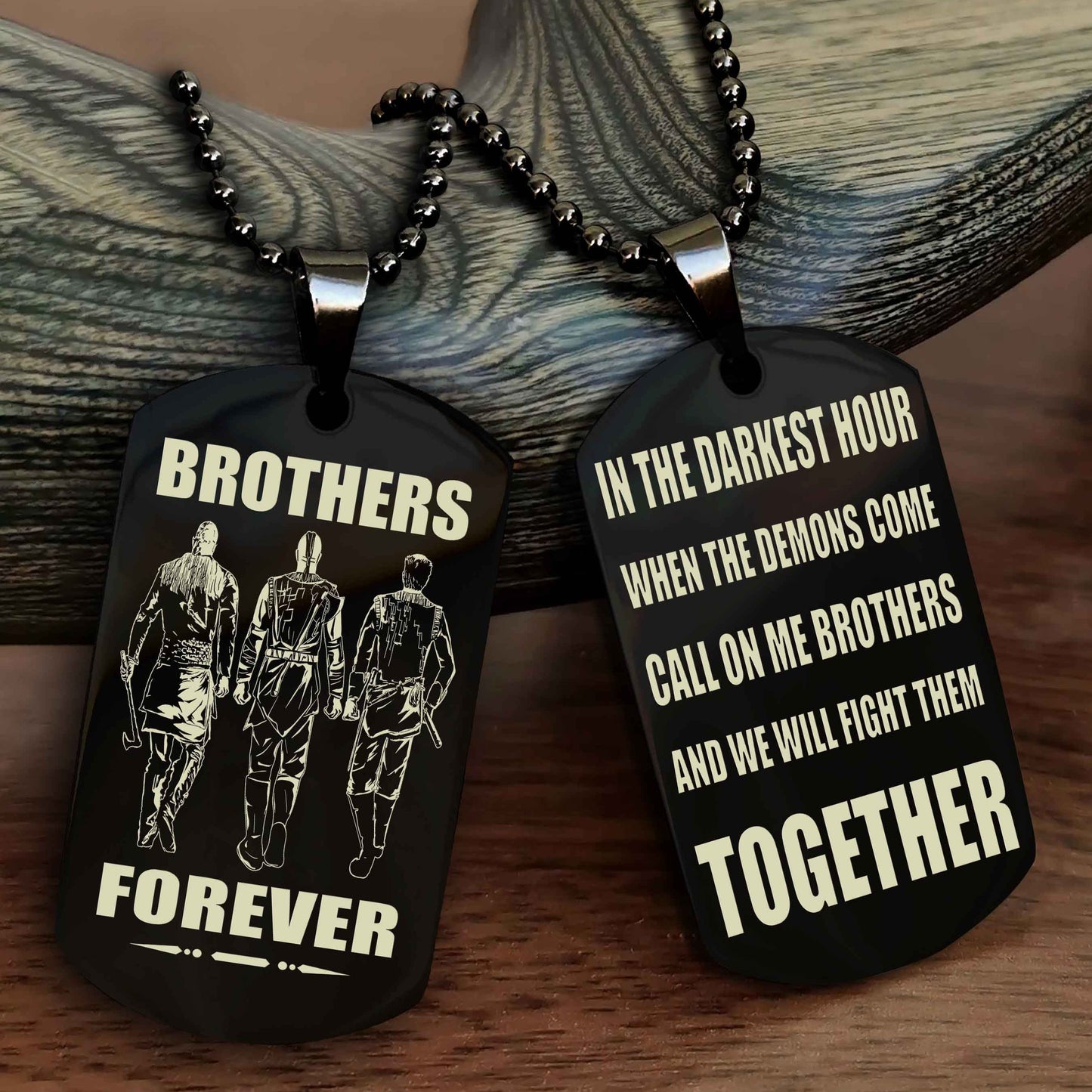 DRB Brother Personalized Double Sided Dog Tag For My Brother - Call On Me Brother And We Will Fight Them Together Gift For Your Friend
