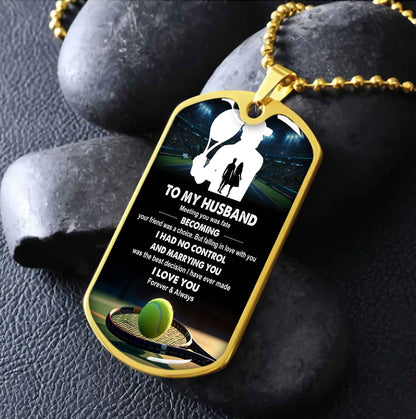 Sport Military Chain 18K Gold Plated Silver Plated To My Husband From Wife With Love Message