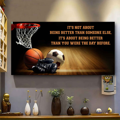 Customizable basketbal, baseball, football, soccer poster, canvas