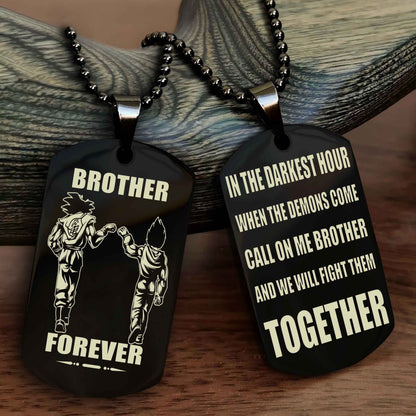 DRB Brother Personalized Double Sided Dog Tag For My Brother - Call On Me Brother And We Will Fight Them Together Gift For Your Friend