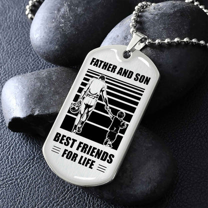 Military Chain Silver Plated 18K Gold Plated Father And Son Best Friend For Life Gift For Your Son