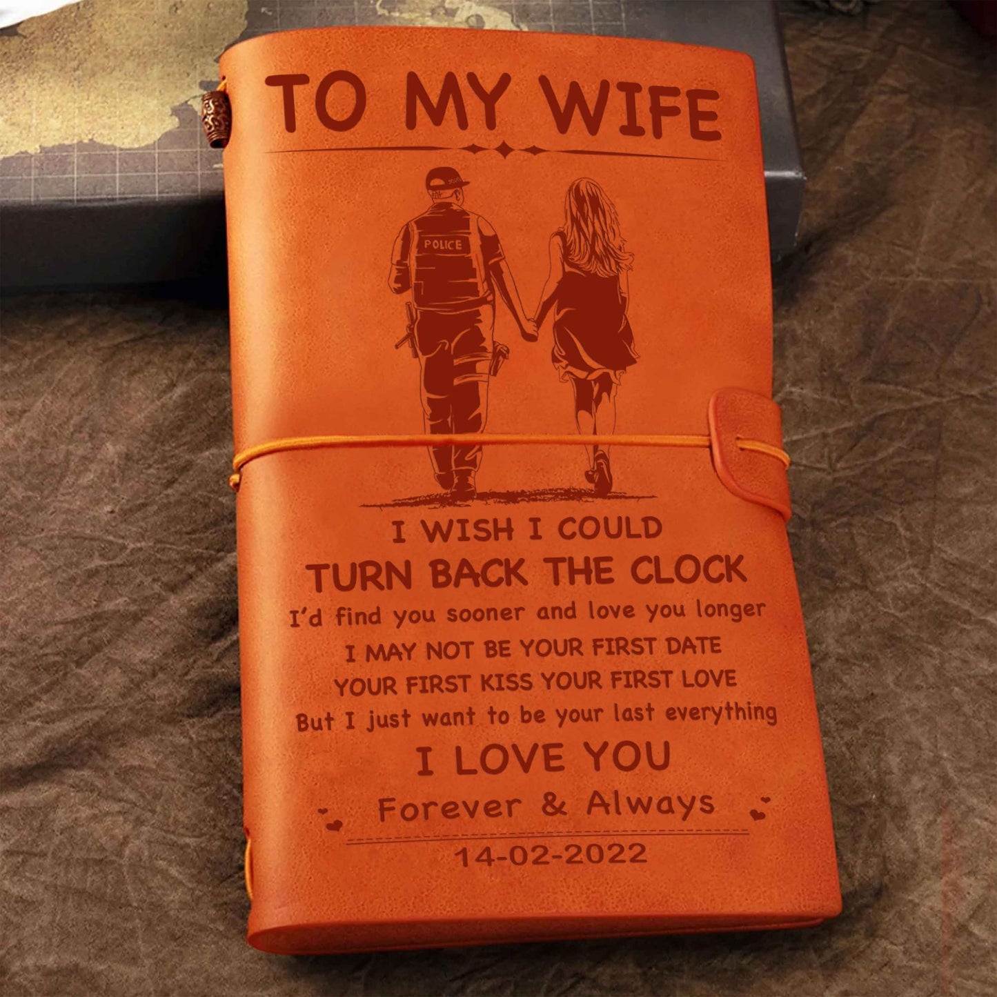 Vintage Journal Husband to Wife I wish i could turn back the clock I love you forever and always