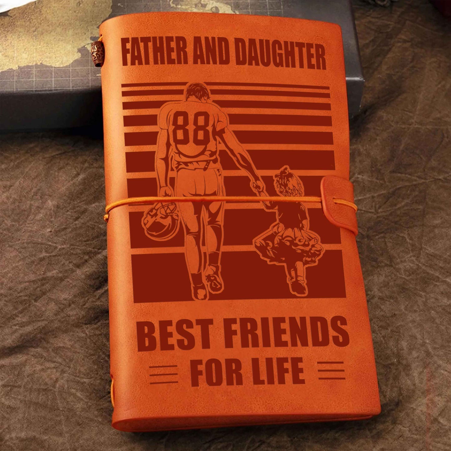 Family Customizable vintage journal notebook, Father And Son Best Friend For Life Vintagegift For Father Day