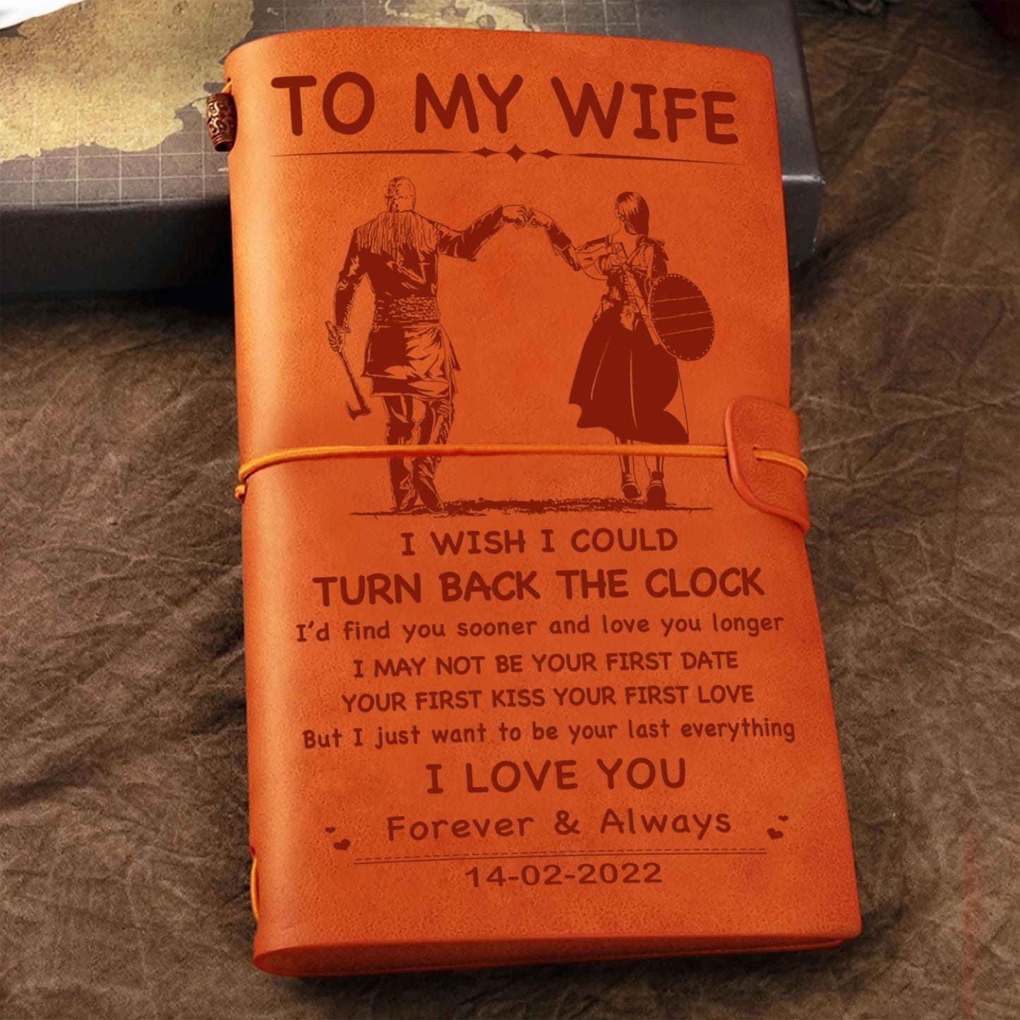 Vintage Journal Husband to Wife I wish i could turn back the clock I love you forever and always