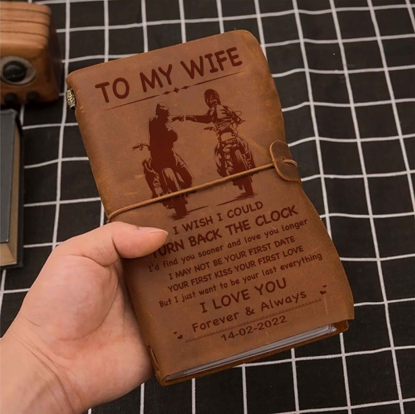 Vintage Journal Husband to Wife I wish i could turn back the clock I love you forever and always