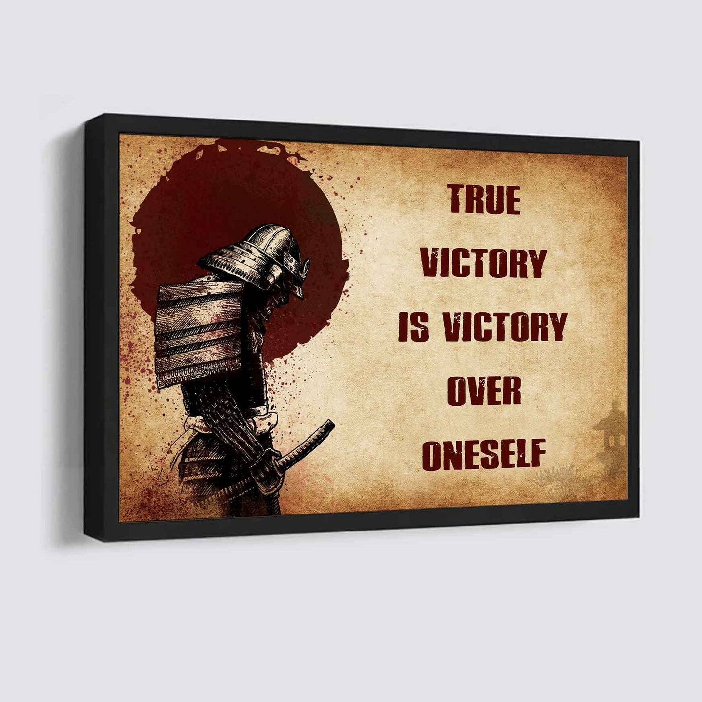 Knight Templar Poster Canvas True Victory Is Victory Over Oneself Gift For Your Friend