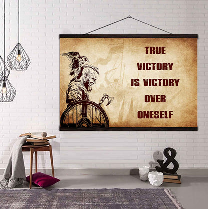 Soldier Poster Canvas True Victory Is Victory Over Oneself Gift For Your Friend