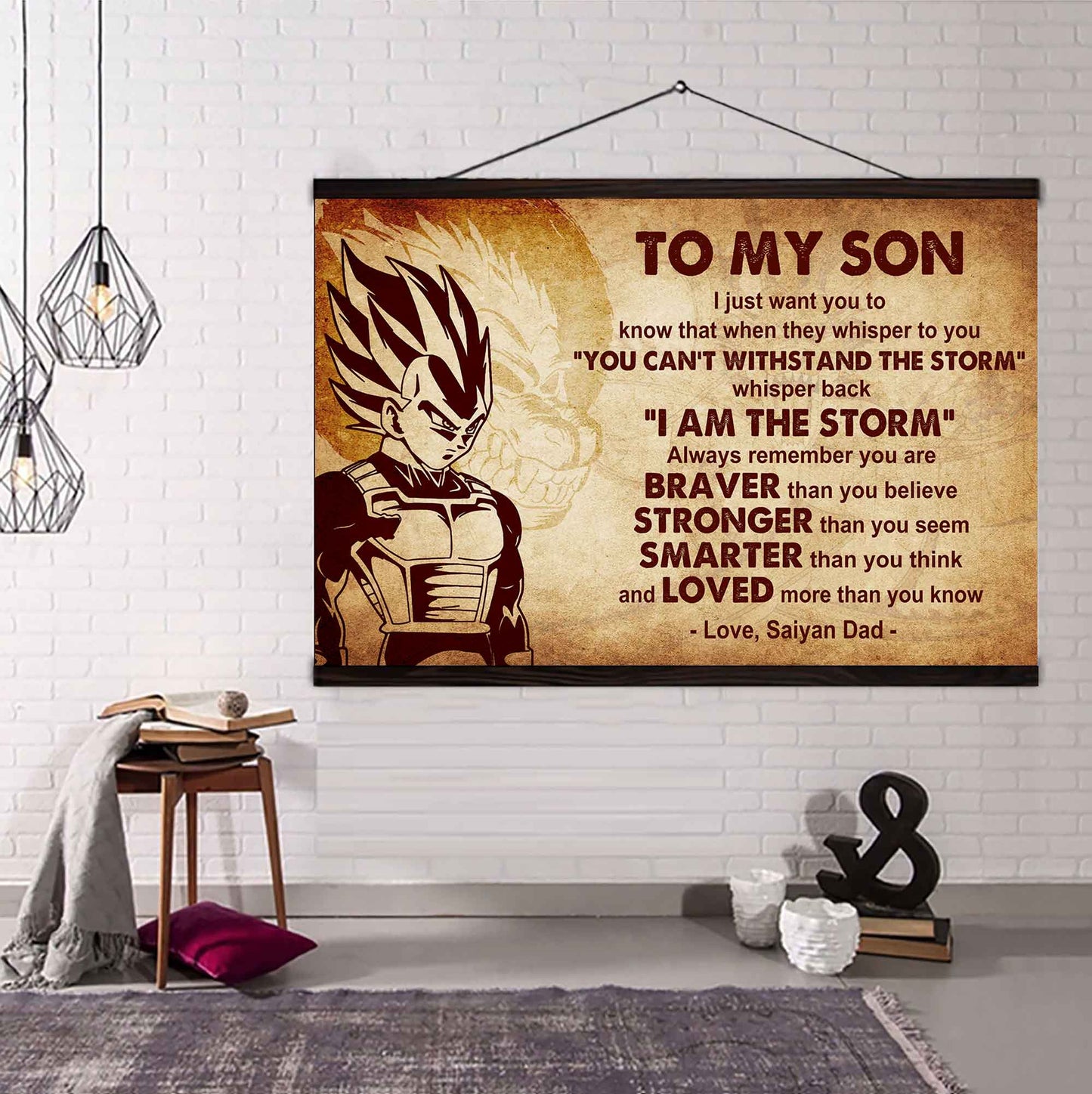 Knight Templar Poster Canvas Whisper Back I'm The Storm From Dad To Son Gift For Your Son