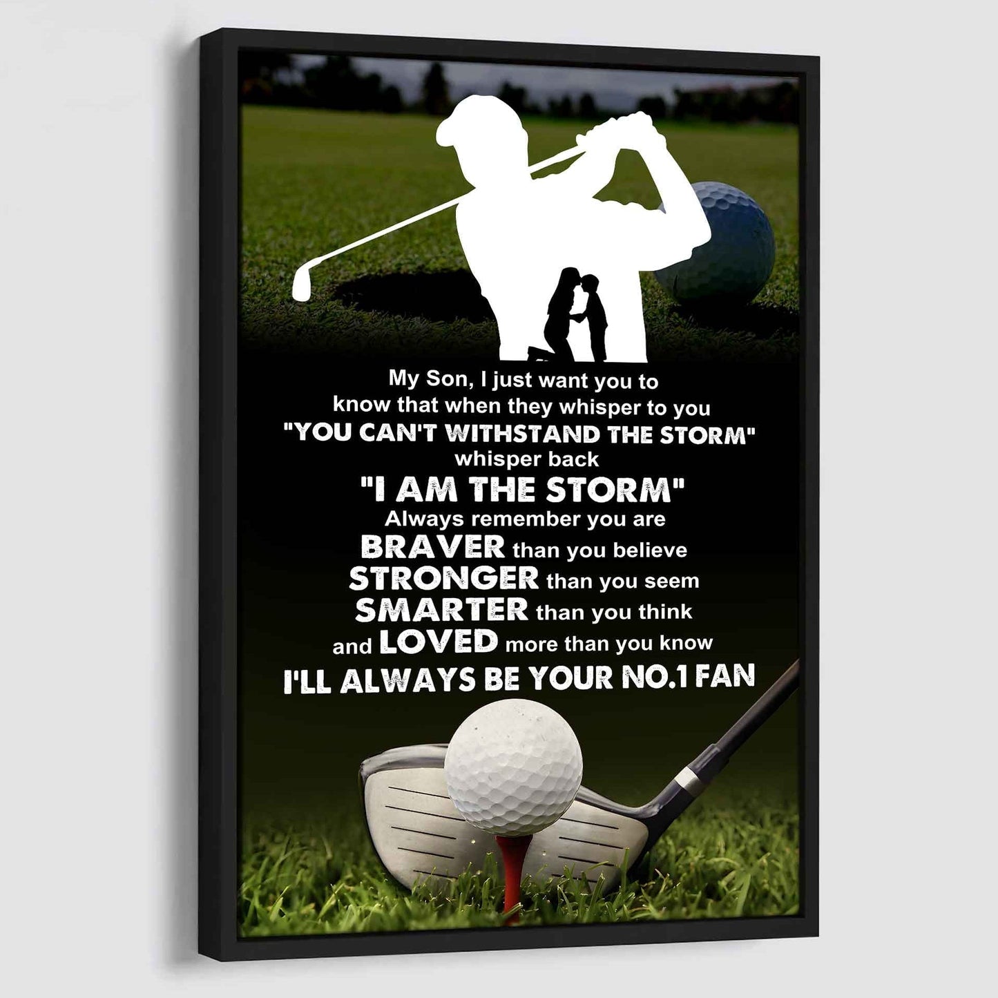 Baseball Poster Canvas Mom To Son - Whisper Back I Am The Storm I Will Always Your No 1 Fan