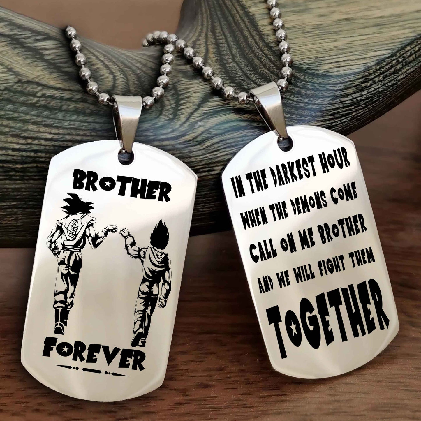 DRB Brother Personalized Double Sided Dog Tag For My Brother - Call On Me Brother And We Will Fight Them Together Gift For Your Friend