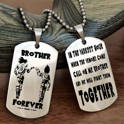 DRB Brother Personalized Double Sided Dog Tag For My Brother - Call On Me Brother And We Will Fight Them Together Gift For Your Friend