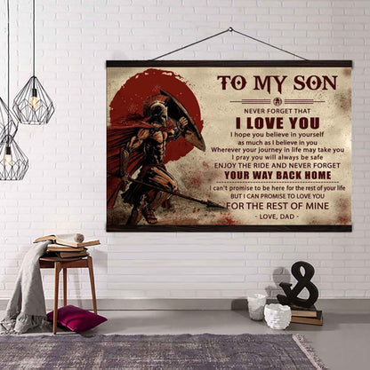 Spartan canvas dad to son-wbh