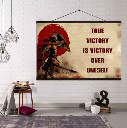Knight Templar Poster Canvas True Victory Is Victory Over Oneself Gift For Your Friend