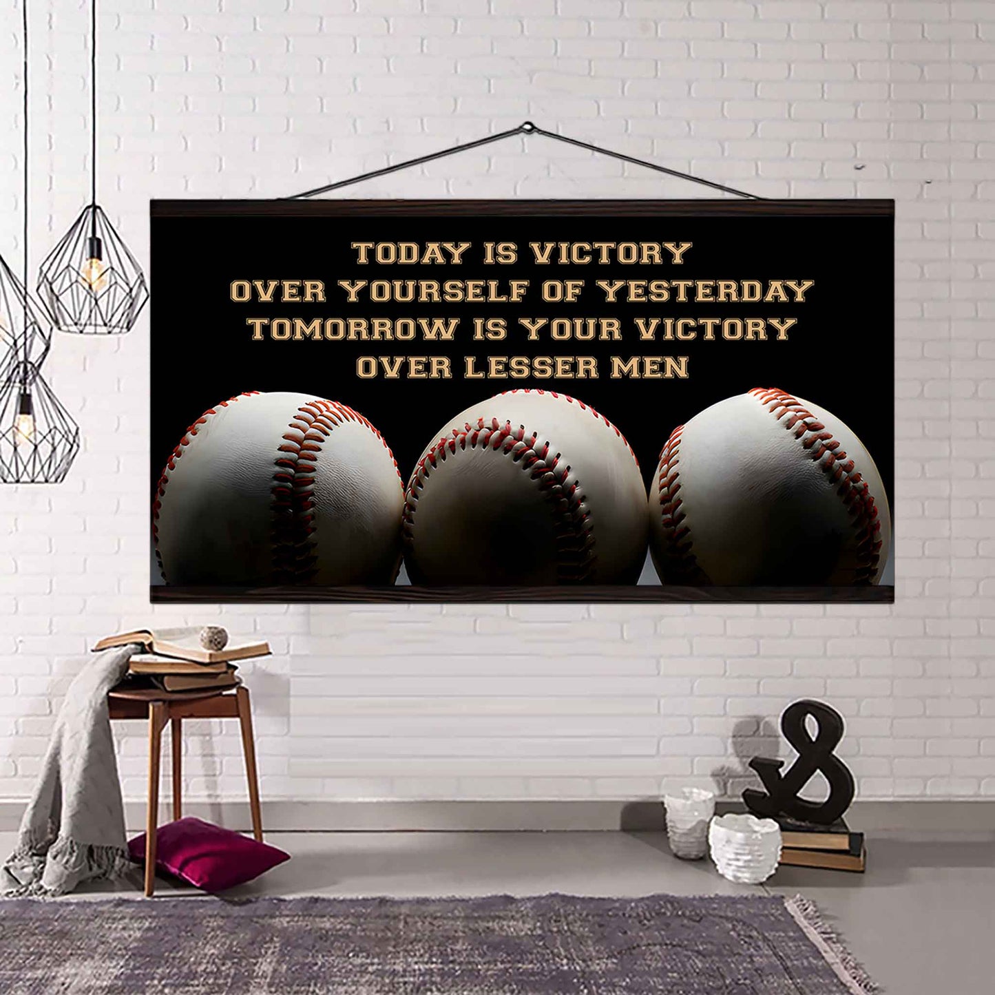 Tennis Poster Canvas - Today Is Victory Over Yourself Over Yourself Of Yesterday Tomorrow Is Your Victory Over Lesser Men