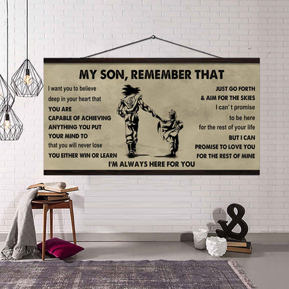 Personalized DRB Poster Canvas - My Son Remember That You Will Never Lose You Either Win Or Learn