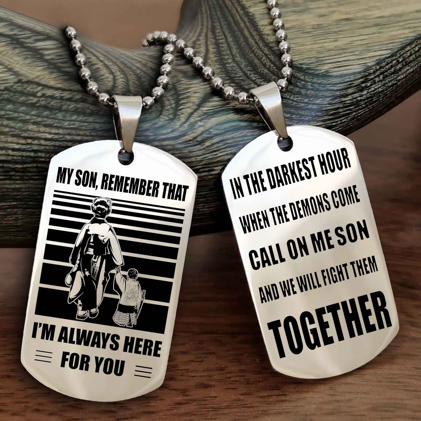 Double side Dog Tag My Son Remember That From Mom To Son With Message On The Back Gift For Your Son