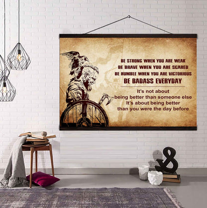 Knight Templar Poster Canvas Be Strong When You Are Weak Be Badass Everyday From Dad To Son Gift For Your Son Motivational Quotes