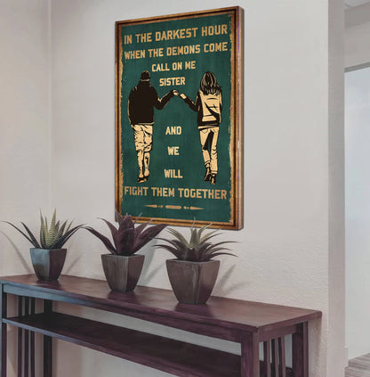 DRB Canvas Wall Art Call On Me Brother And We Will Fight Them Together Gift For Your Friend