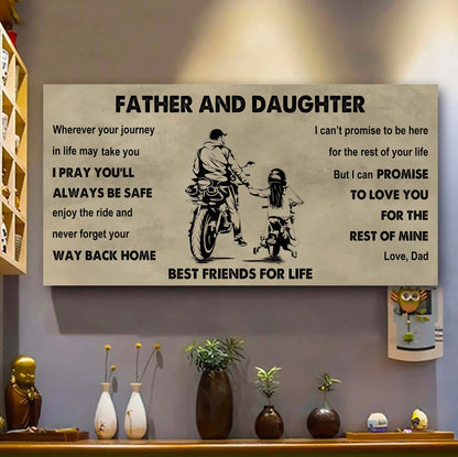 Samurai Father And Daughter Best Friends For Life - Ver 2 Never Forget Your Way Back Home Poster Canvas Gift For Daughter From Father