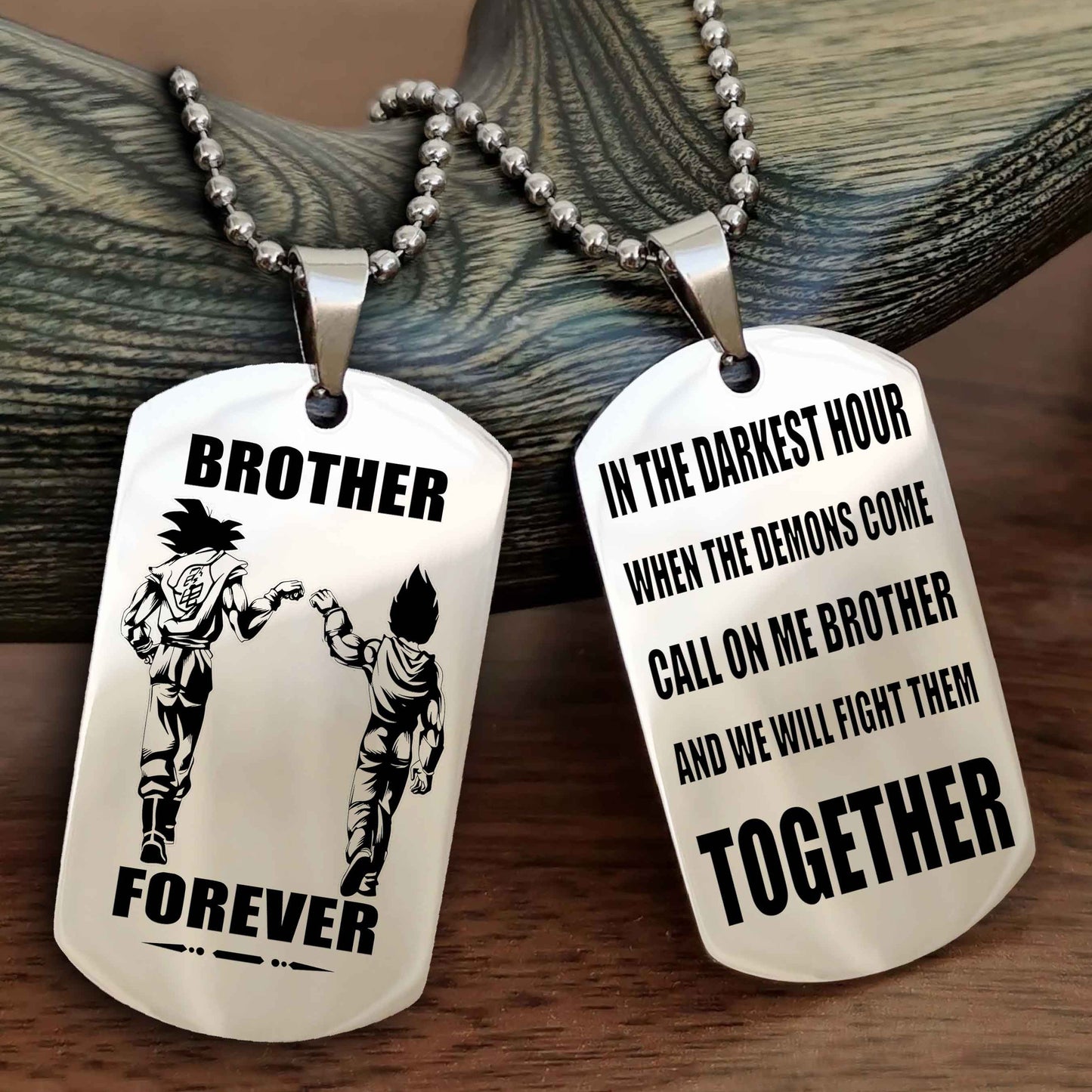 DRB Brother Personalized Double Sided Dog Tag For My Brother - Call On Me Brother And We Will Fight Them Together Gift For Your Friend