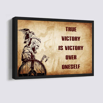 Soldier Poster Canvas True Victory Is Victory Over Oneself Gift For Your Friend