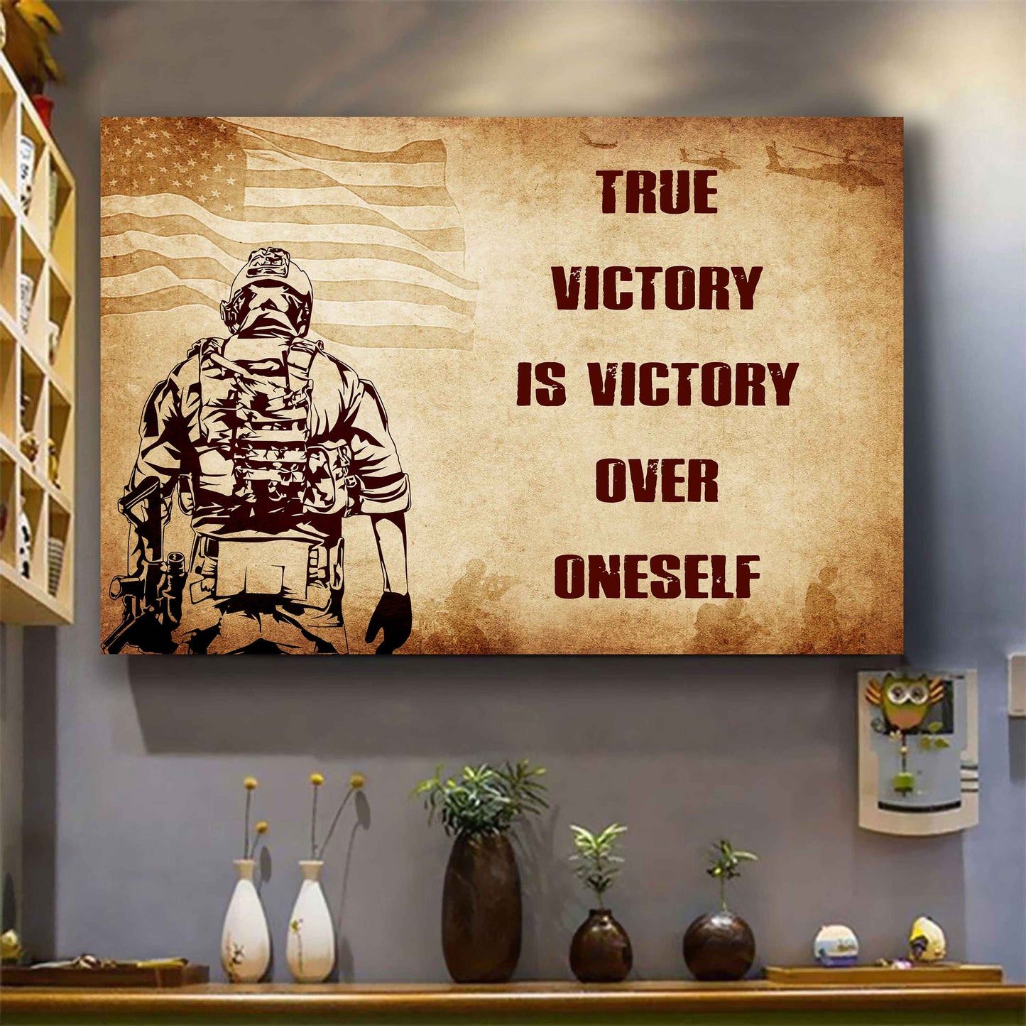 DRB Poster Canvas True Victory Is Victory Over Oneself Gift For Your Friend