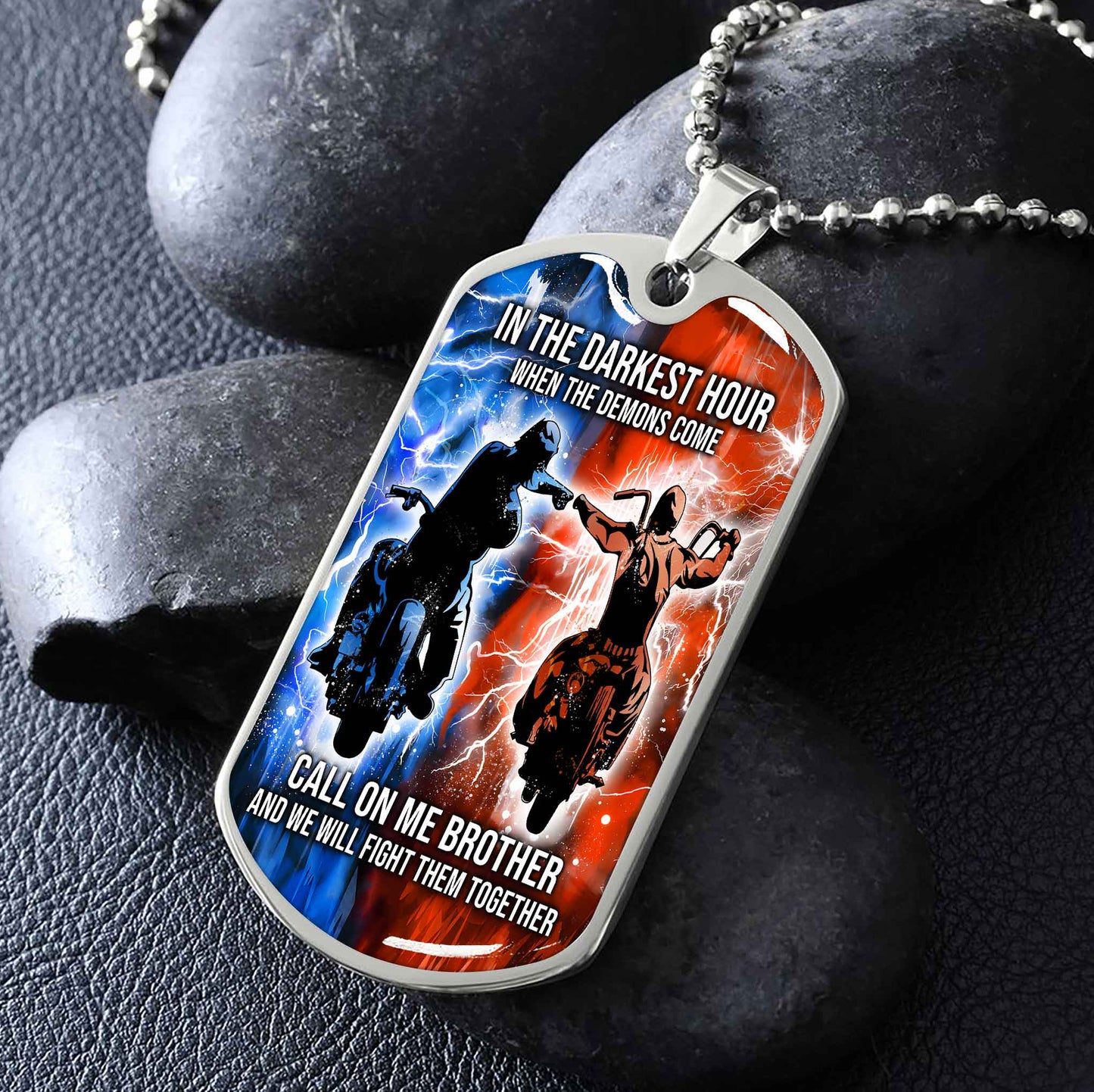 DRB Military Chain Silver Plated 18K Gold Plated Silver Plated Call On Me Brother And We Will Fight Them Together