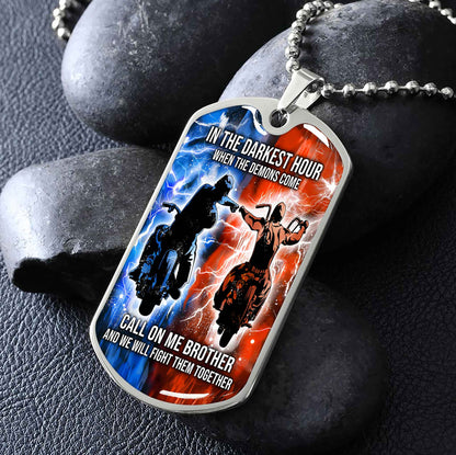 DRB Military Chain Silver Plated 18K Gold Plated Silver Plated Call On Me Brother And We Will Fight Them Together