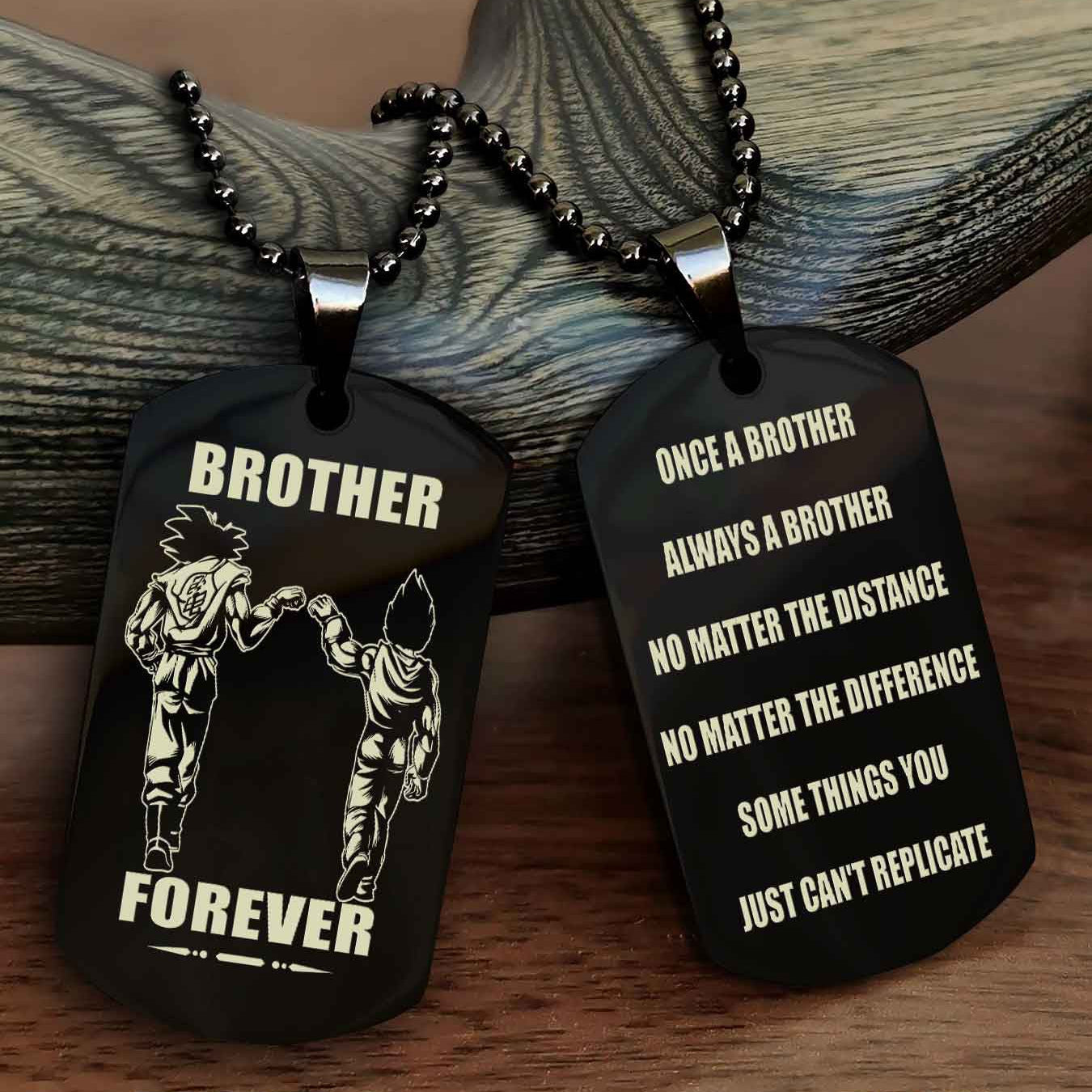 Knight Templar Customizable engraved dog tag double sided gift from brother - Brother Forever Once A Brother Always A Brother