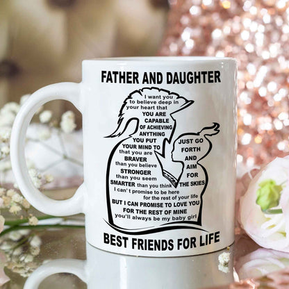 Spartan Personalized Mug Father And Daughter Best Friend For Life With Inspiration Message