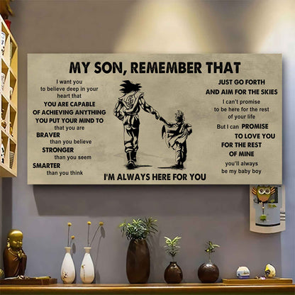 Personalized DRB Poster Canvas - My Son Remember That Just Go Forth And Aim For The Skies