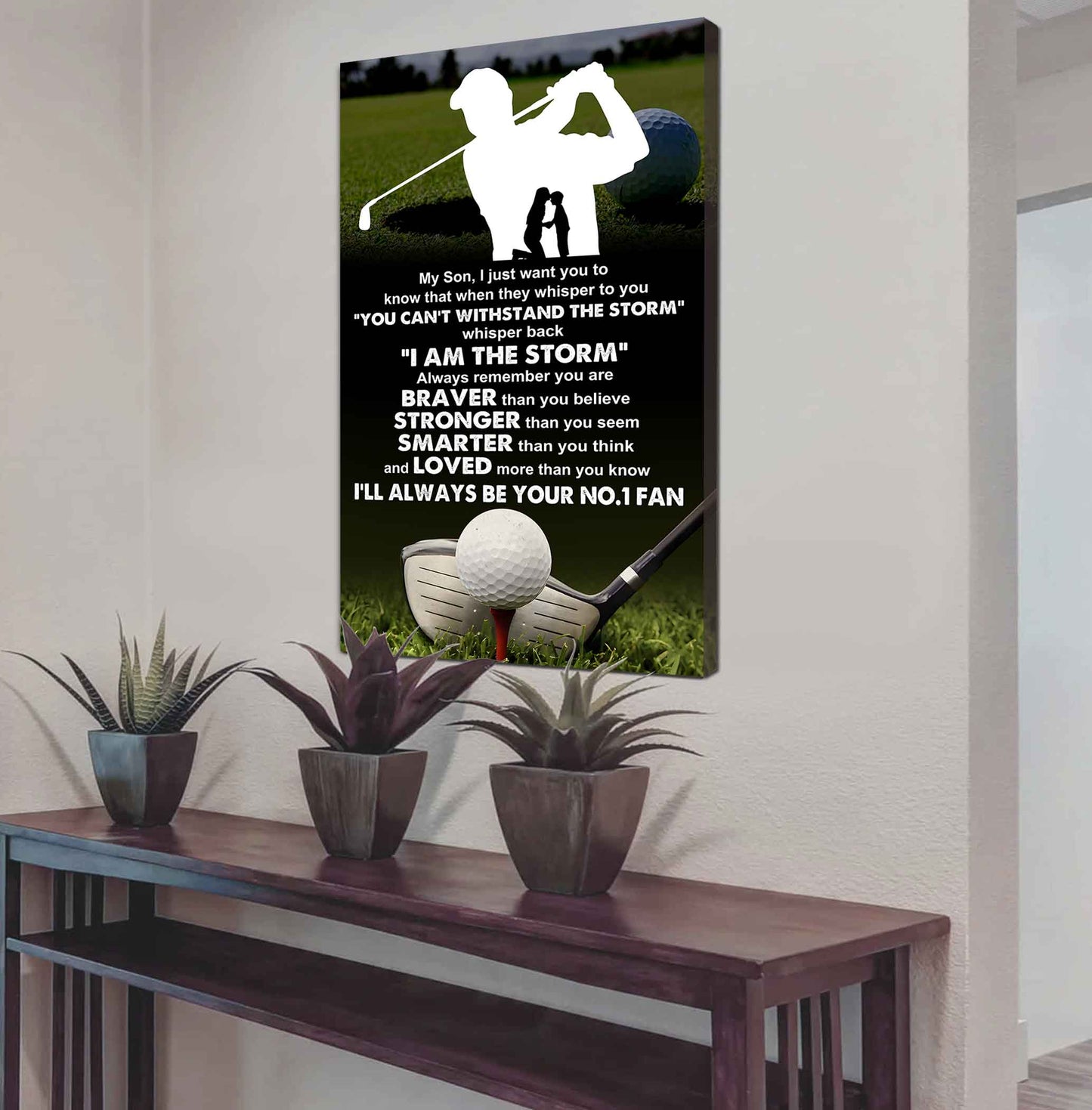 Baseball Poster Canvas Mom To Son - Whisper Back I Am The Storm I Will Always Your No 1 Fan