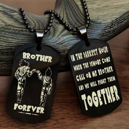 DRB Brother Personalized Double Sided Dog Tag For My Brother - Call On Me Brother And We Will Fight Them Together Gift For Your Friend