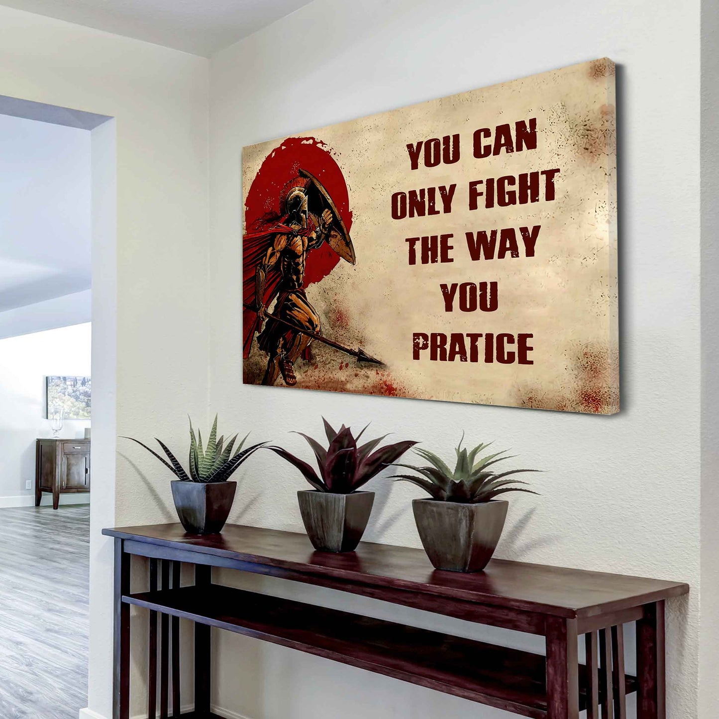 Knight Templar Poster Canvas You Can Only Fight The Way You Practice