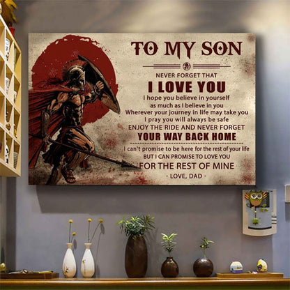 Spartan canvas dad to son-wbh