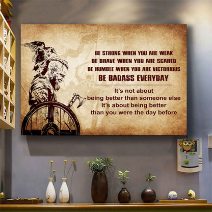 Soldier Poster Canvas Be Strong When You Are Weak Be Badass Everyday From Dad To Son Gift For Your Son Motivational Quotes