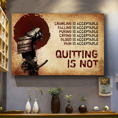Soldier Poster Canvas Quiting Is Not Best Gifts Motivation Quotes