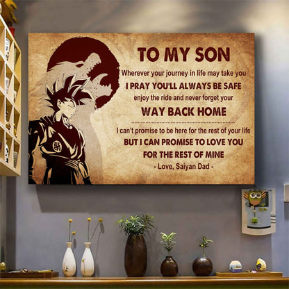 New Version Warrior Poster Canvas Your Way Back Home From Dad To Son Gift For Your Son Motivational Quotes