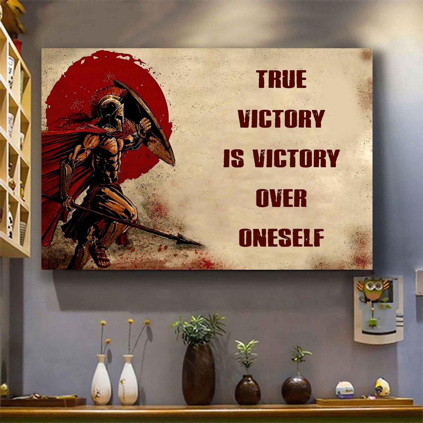 Knight Templar Poster Canvas True Victory Is Victory Over Oneself Gift For Your Friend