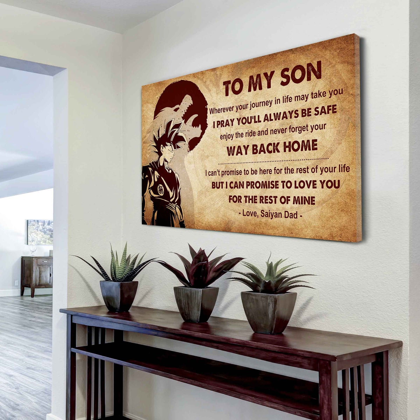 New Version Warrior Poster Canvas Your Way Back Home From Dad To Son Gift For Your Son Motivational Quotes