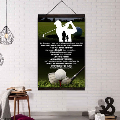 Baseball Poster Canvas Grandma To Grandson - That You Are Braver Than You Believe You Are Capable Of I Will Always Your No 1 Fan
