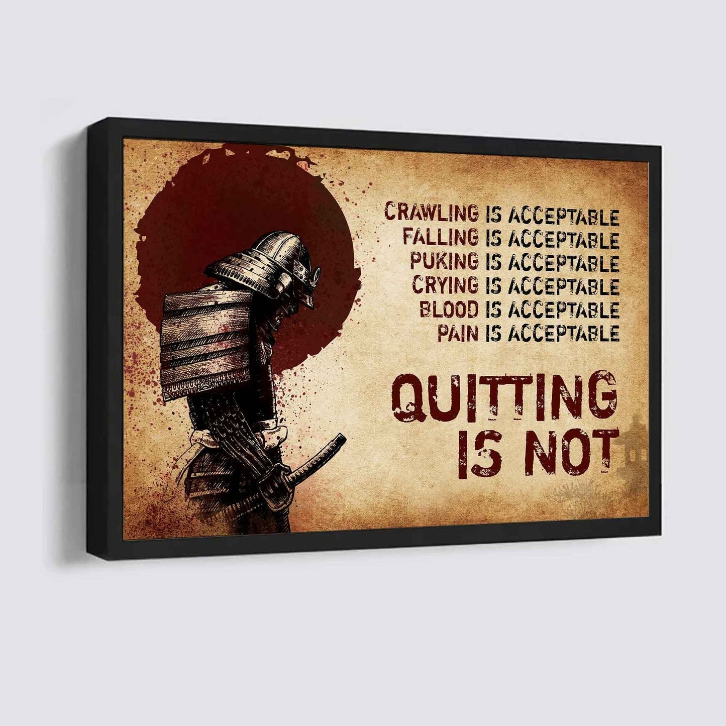 Soldier Poster Canvas Quiting Is Not Best Gifts Motivation Quotes